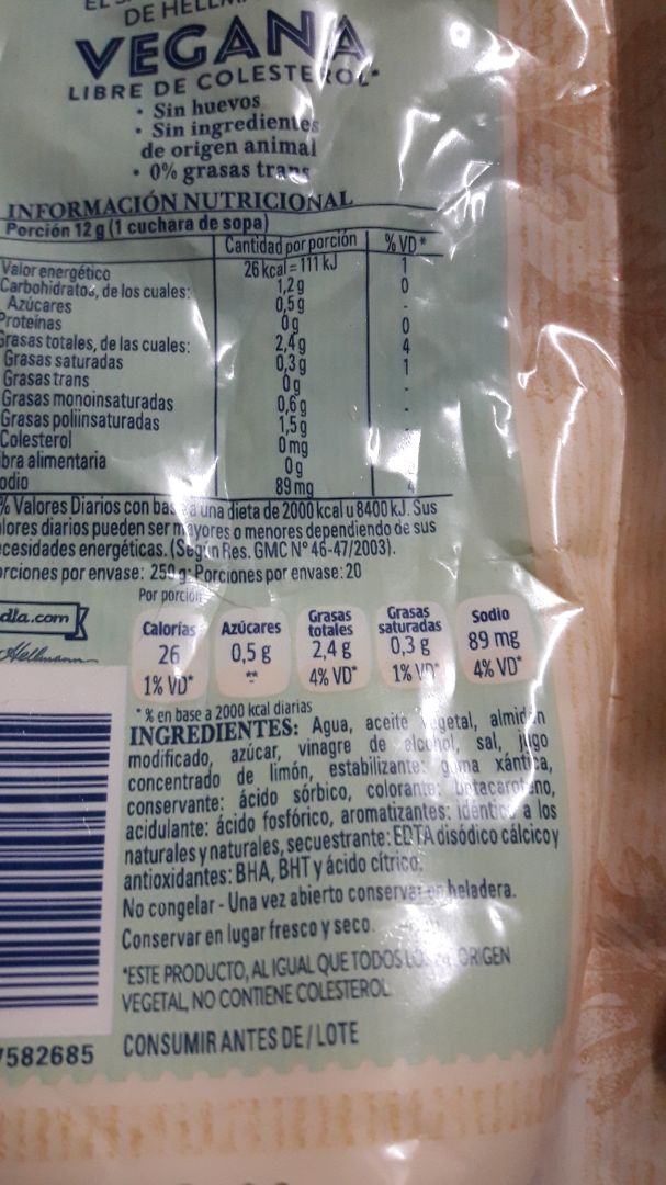 photo of Hellmann’s Hellman’s Vegan Mayonnaise shared by @hermetica on  11 Dec 2019 - review