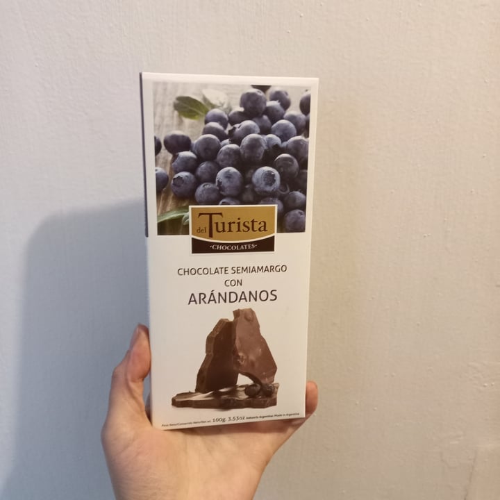 review photo of Del Turista chocolate semiamargo con arándanos shared by @chuequita on 01 Jul 2022 - review