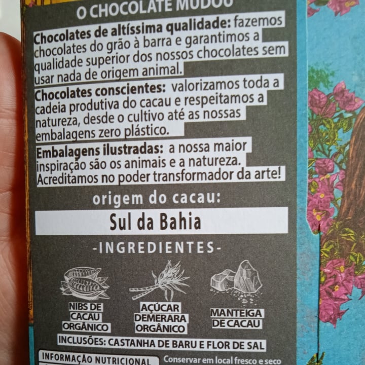 photo of Arte Chocolate 70% CACAU castanha de baru & flor de sal shared by @carolcherry on  09 Aug 2022 - review