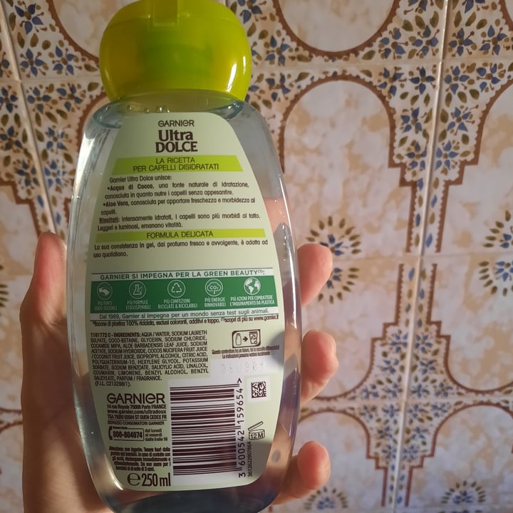 photo of Garnier Shampoo Acqua Di Cocco E Aloe Vera shared by @vegantizi on  20 Apr 2022 - review