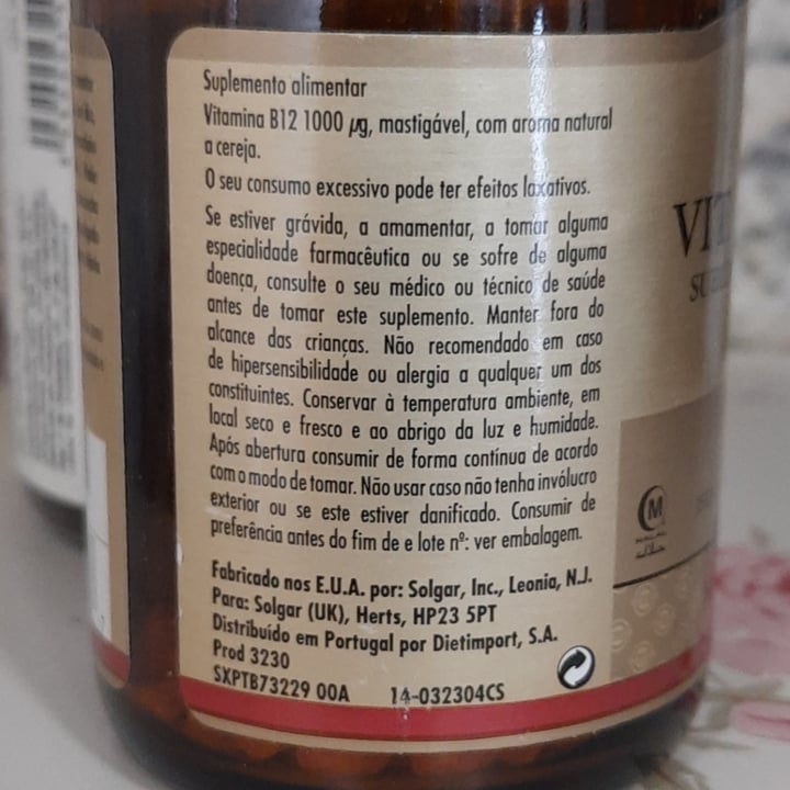 photo of Solgar B12 Sublingual shared by @jcarlos on  17 Nov 2022 - review