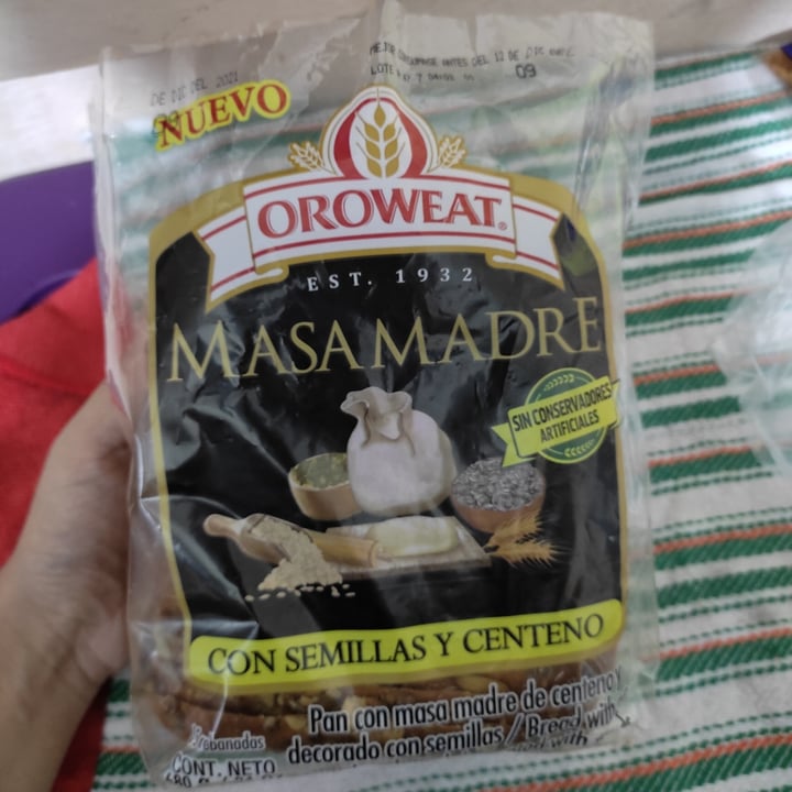 photo of Oroweat Pan Con Masa Madre- Semillas Y Centeno shared by @lishgrinn on  11 Dec 2021 - review