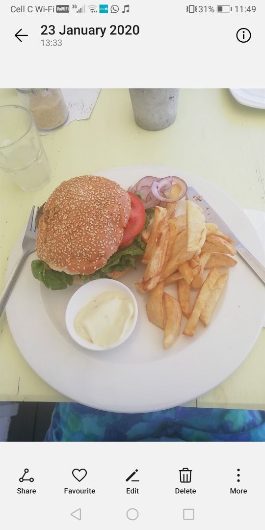 review photo of Plant - Camps bay Salmon burger shared by @bluekale on 08 Apr 2020 - review