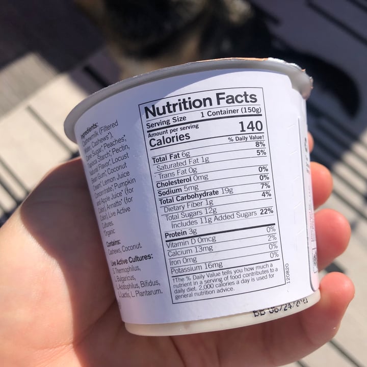 photo of Forager Project Cashewmilk Yogurt - Peach shared by @smallbird on  13 Jun 2021 - review