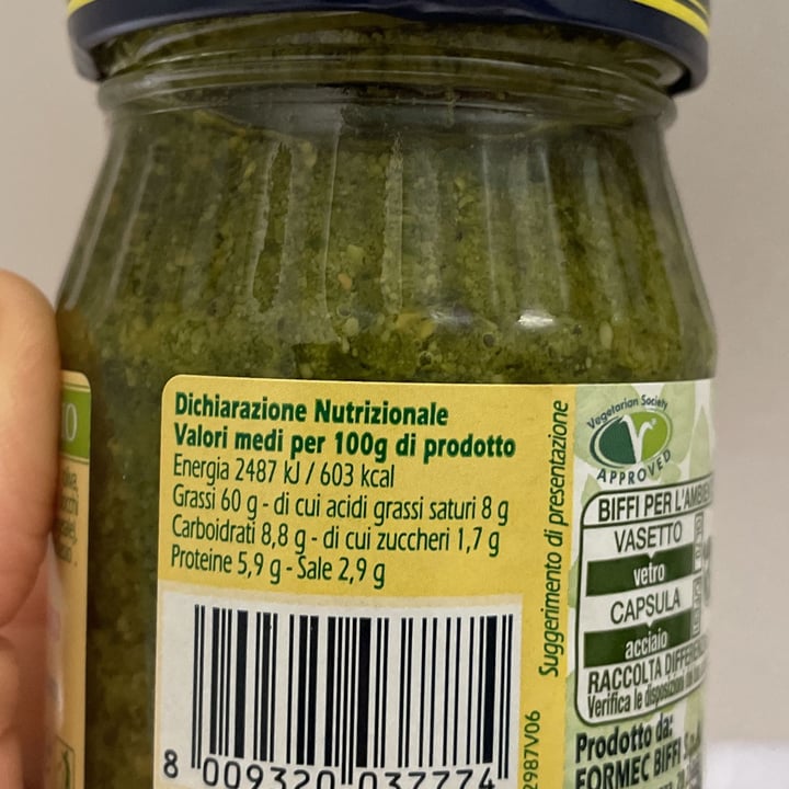review photo of Biffi Che Sugo! Pesto 100% Vegetale Senza Formaggio Jar shared by @danieletonin on 06 Apr 2022 - review