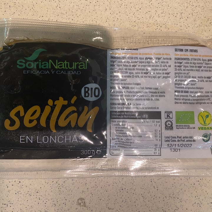 photo of Soria Natural Seitán en lonchas shared by @neil on  20 Nov 2022 - review