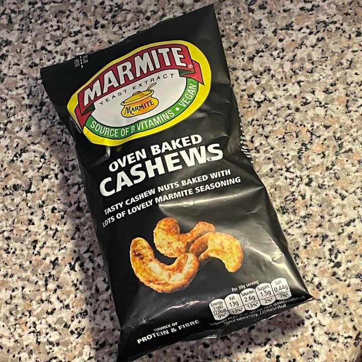 photo of Marmite Oven Baked Cashews shared by @plantbasededo on  31 Jan 2021 - review