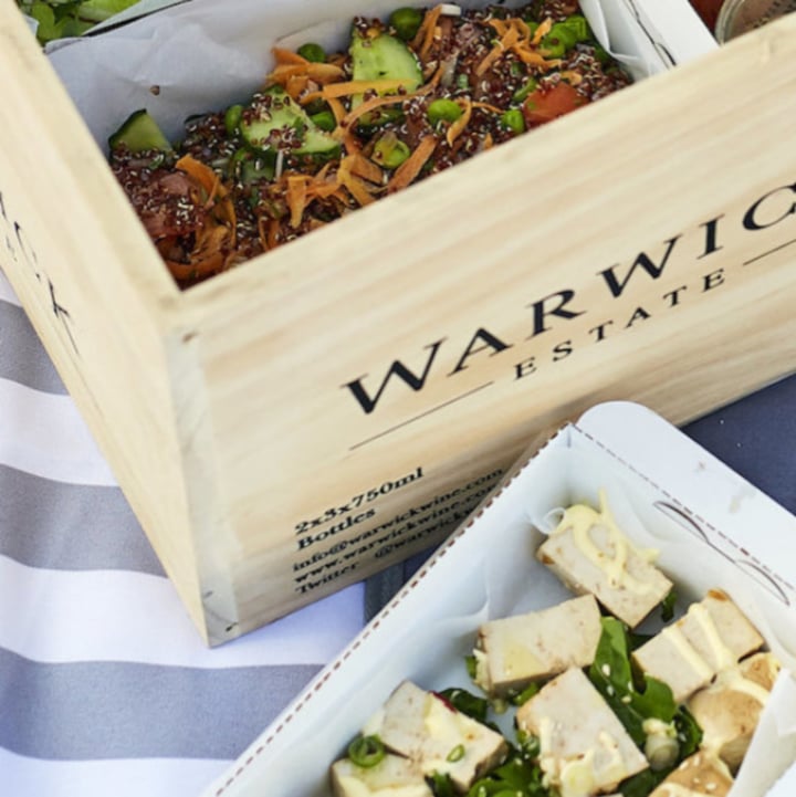 photo of Warwick Wine Estate Vegan picnic shared by @junkfoodvegans on  21 Aug 2020 - review