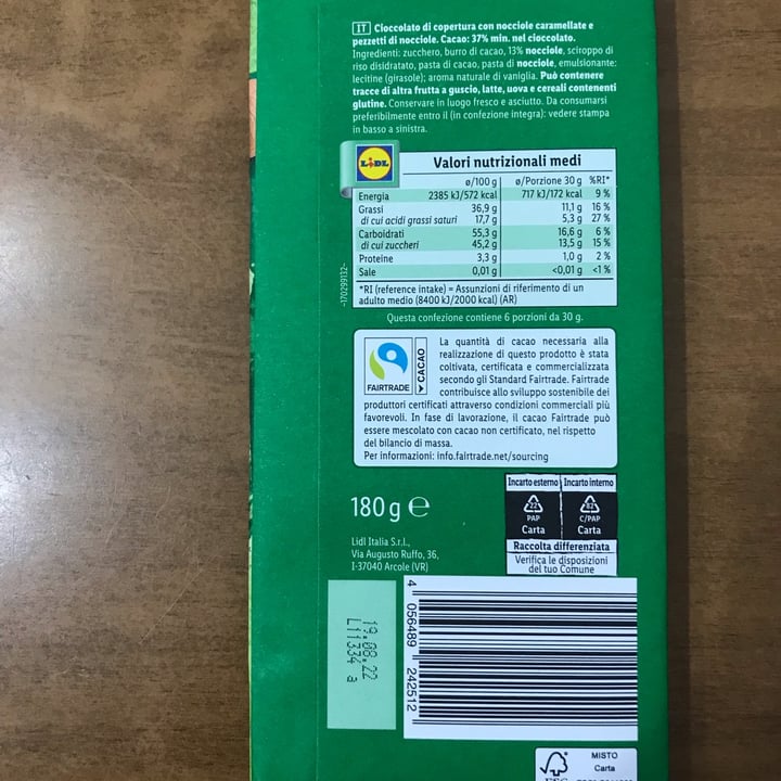 review photo of Fin Carré Cioccolato con nocciole shared by @sarabettini on 01 Nov 2022 - review