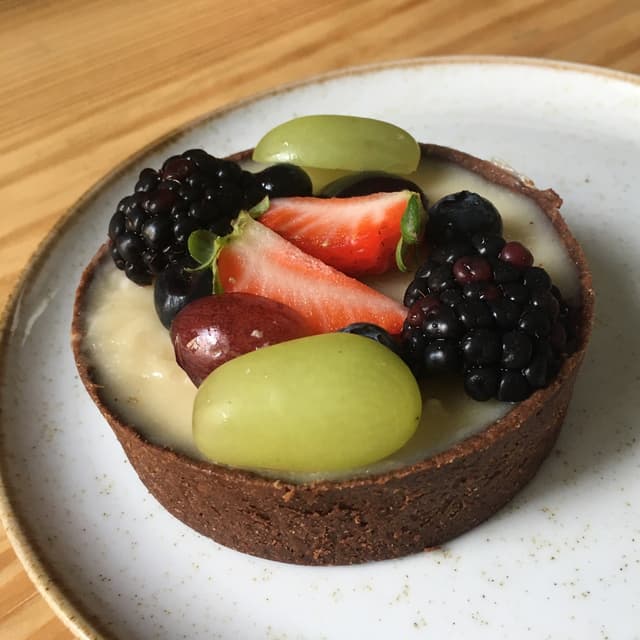 Foto do prato “Torta de chocolate branco”
