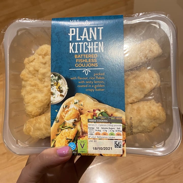 photo of Plant Kitchen (M&S) Battered Fishless Goujons shared by @devon0 on  18 Oct 2021 - review