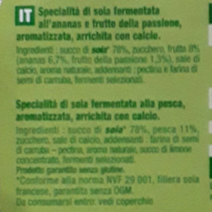 review photo of Sojasun Specialità di soia fermentata arricchita con calcio all'ananas con frutto della passione e pesca shared by @moky on 02 Jun 2022 - review