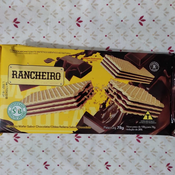 photo of Rancheiro Biscoito Wafer Sabor Chocolate shared by @nickpedrosa on  13 Mar 2022 - review