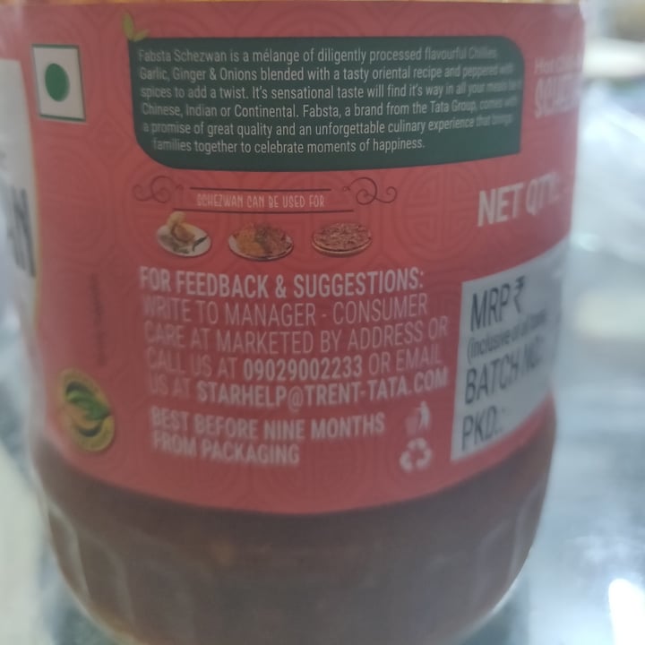 photo of Fabsta Schezwan Sauce shared by @vishalb94 on  18 Jan 2022 - review