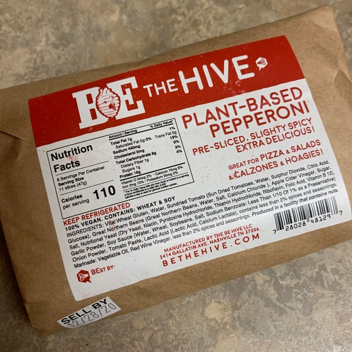 photo of The BE-HIVE Vegan Seitan Pepperoni shared by @soularflare on  15 Dec 2020 - review