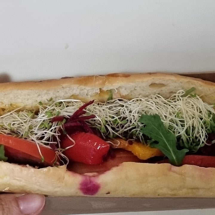 photo of Cedele Bakery Cafe - Tanjong Pagar Centre Grilled pumpkin, pepperota with garlic and vegan mayo shared by @plantbasedlifestyle on  07 Jul 2021 - review