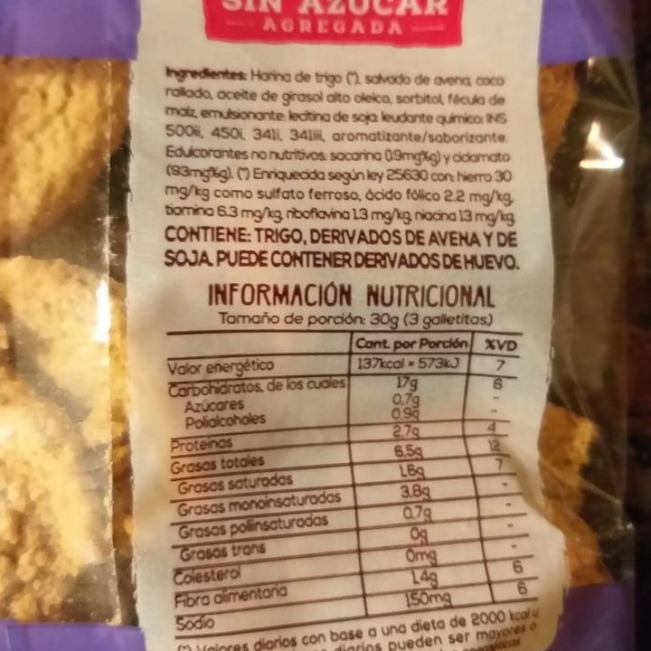 photo of Diabest Galletas de Coco y Avena shared by @veganoconsciente on  02 Jun 2022 - review