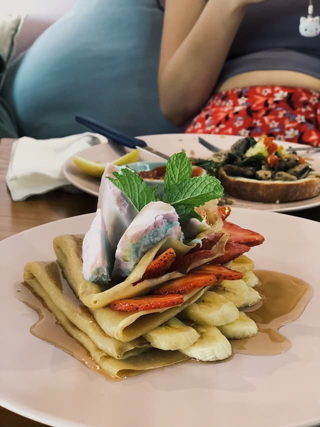 Foto do prato “Unicorn pancakes”
