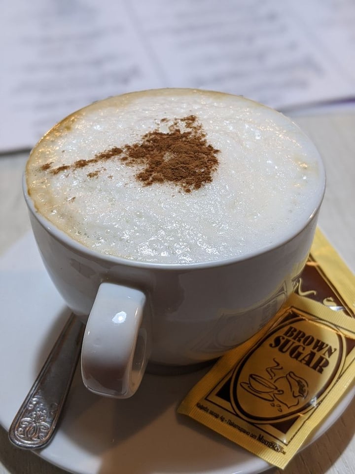 photo of Vege Joy Pizza & Burger Almond milk Cappuccino shared by @polimana on  13 Mar 2020 - review