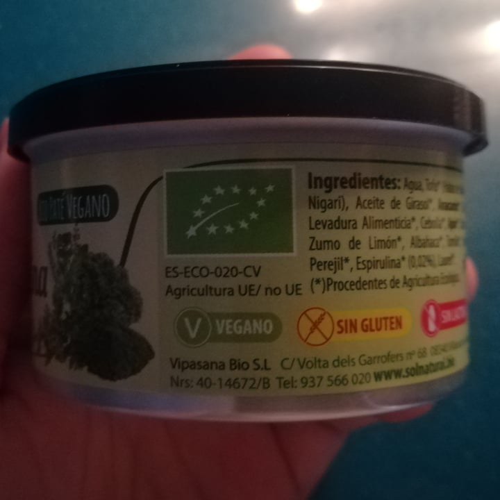 photo of Sol Natural Paté Kale Y Espirulina shared by @vanodumo on  23 Apr 2021 - review