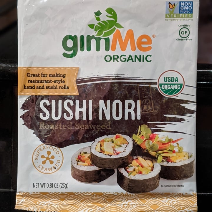 photo of Gimme Organic Sushi Nori Roasted Seaweed shared by @veggieassassin on  01 Jan 2021 - review