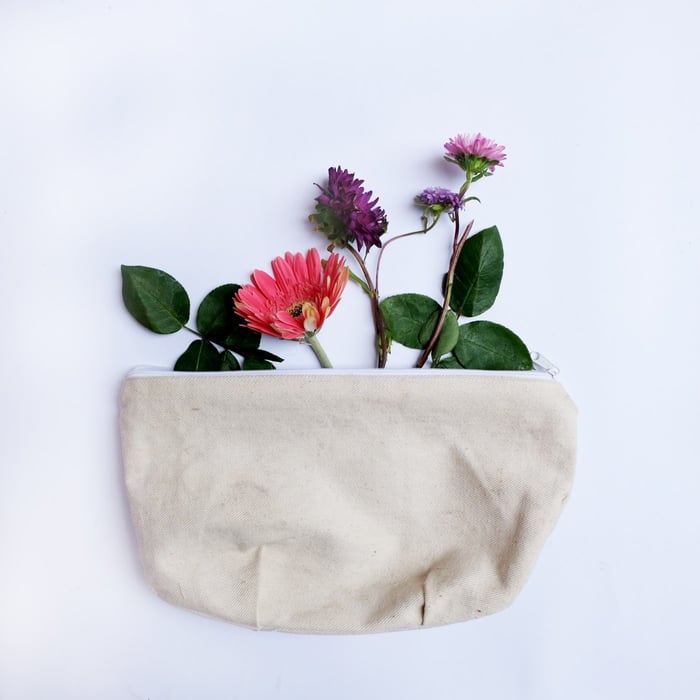 Bag with flowers