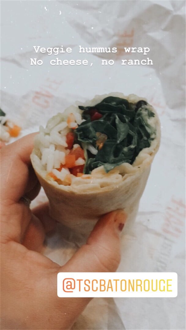 photo of Tropical Smoothie Cafe Hummus Veggie Wrap shared by @olauer1 on  28 Jan 2020 - review
