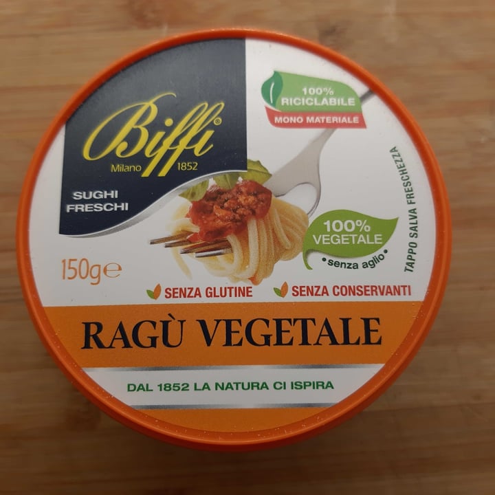 photo of Biffi Ragù Vegetale (in barattolo di plastica)  shared by @chiarasiracusait on  26 May 2021 - review