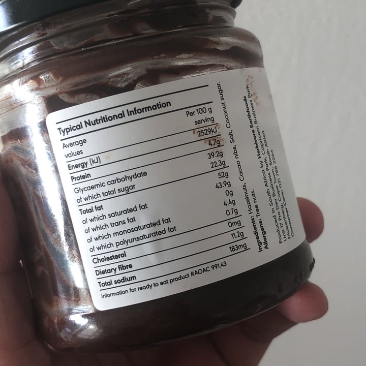 photo of Herbivore Hazelnut Cacao Spread shared by @michellefortuin on  29 Mar 2022 - review