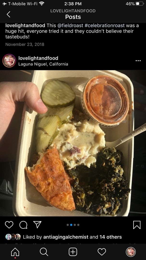 photo of Veggie Grill Thanksgiving meal shared by @nikkileighh on  09 Apr 2020 - review