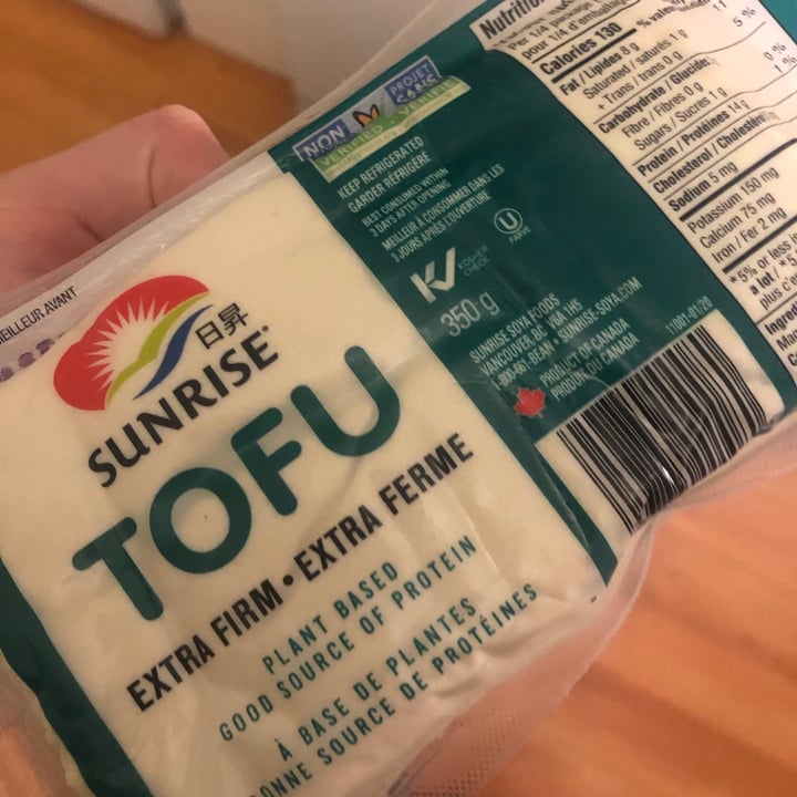 photo of Sunrise Soya Foods Extra Firm Tofu shared by @darcee on  16 Jun 2021 - review