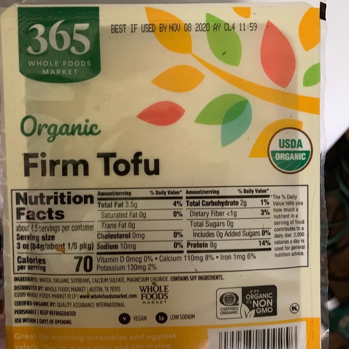 review photo of 365 Whole Foods Market Firm Tofu shared by @jacs on 04 Oct 2020 - review