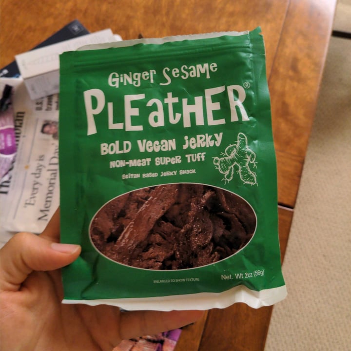 photo of Pleather Ginger Sesame Vegan Jerky shared by @michaelpearce on  30 May 2022 - review