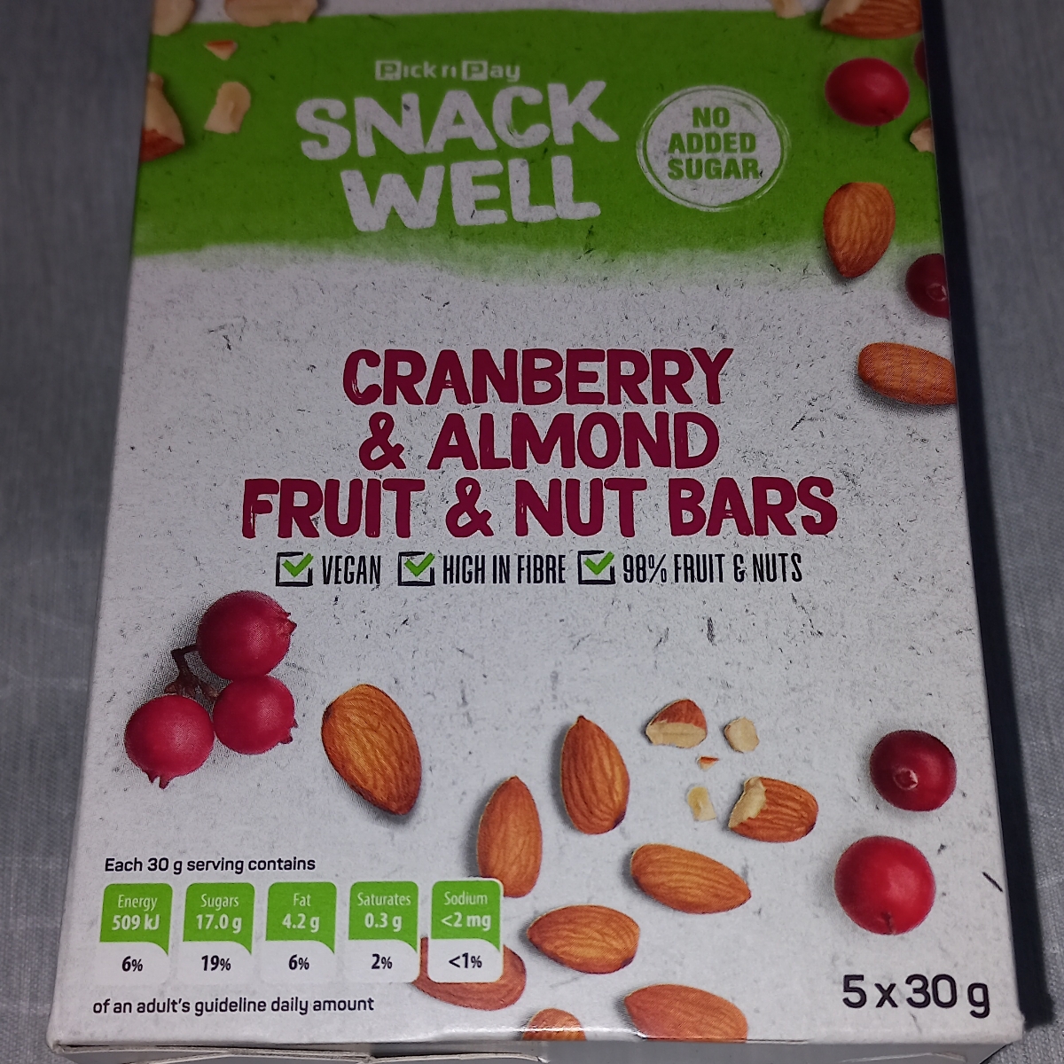 Livewell Cranberry & Almond Fruit & Nut Bars Reviews abillion
