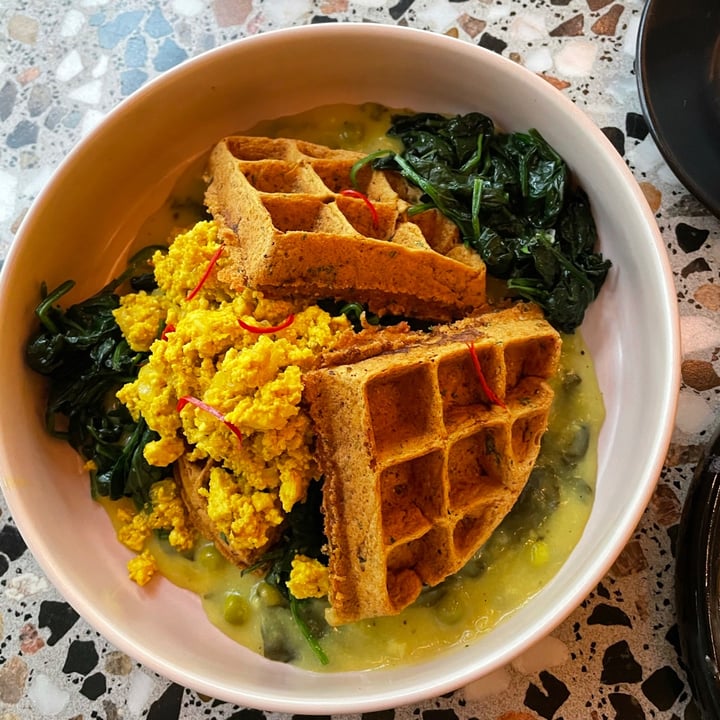 review photo of Proud Mary Vegan Pakora Chickpea Waffle shared by @mayavegan on 22 Apr 2021 - review