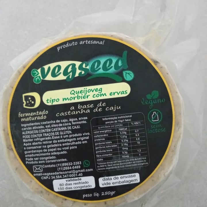 review photo of Veg seed Queijo Morbier Com Ervas shared by @martincleonice on 01 May 2022 - review