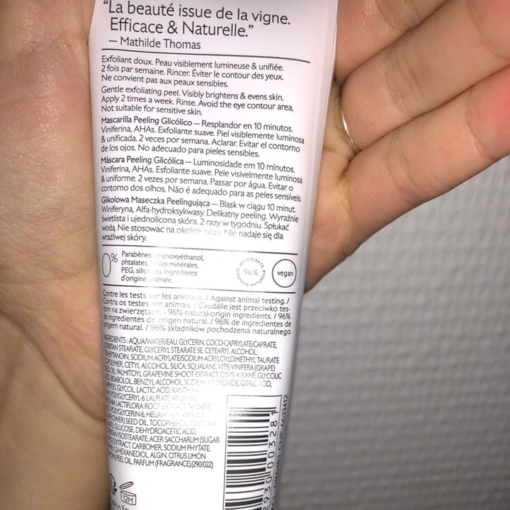 photo of Caudalíe glycolic peel mask vinoperfect shared by @marionaubry on  09 Dec 2022 - review