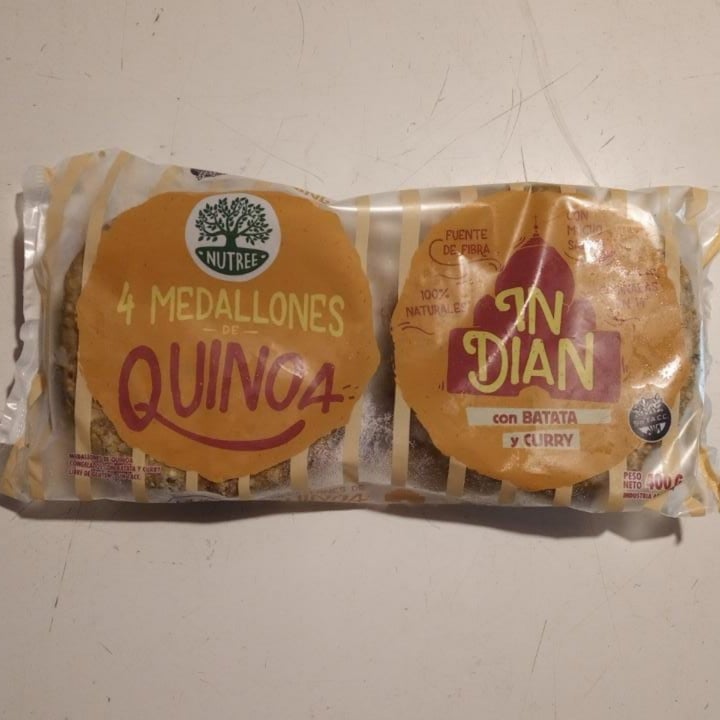 photo of Nutree Medallones de Quinoa sabor Indian con Batata y Curry shared by @misosalazar on  05 Mar 2021 - review