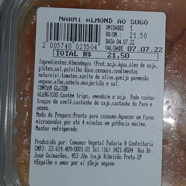 Foto del piatto “Almôndegas Ao Sugo”