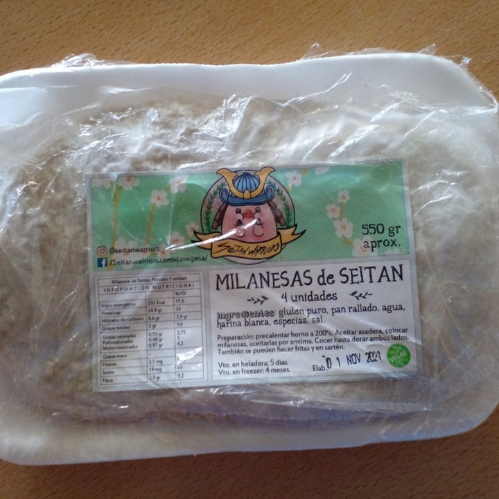 photo of Seitan Warriors Milanesas De Seitan shared by @sabriibalboa on  07 Nov 2021 - review
