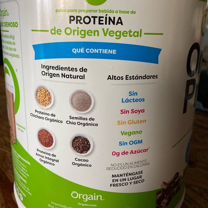 photo of Orgain Organic Plant Based Protein Powder Creamy Chocolate Fudge shared by @perellodaniela on  02 Nov 2022 - review