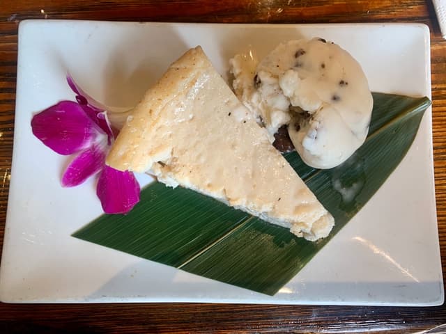 Photo of the dish “Soy Cheese Cake with Soy Ice Cream”