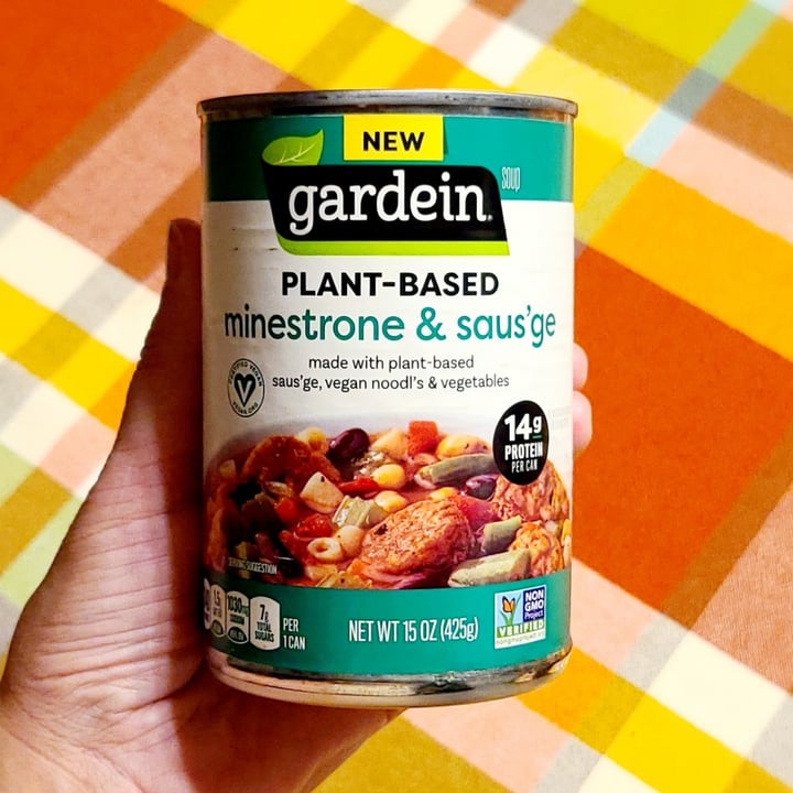 photo of Gardein Minestrone & Saus’ge Soup shared by @agreene428 on  02 Jan 2022 - review