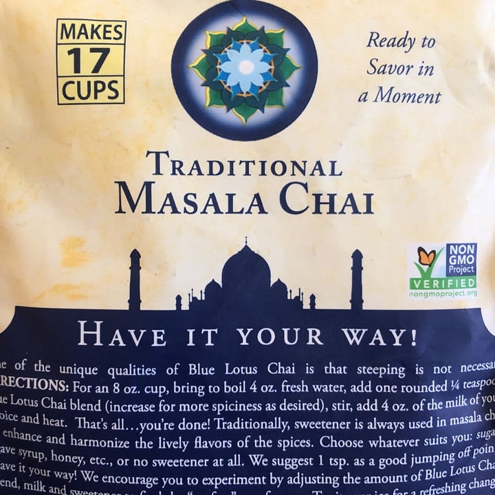 photo of Blue lotus Chai Blue Lotus Chai (Traditional Masala Chai) shared by @leirykelly on  28 Apr 2022 - review