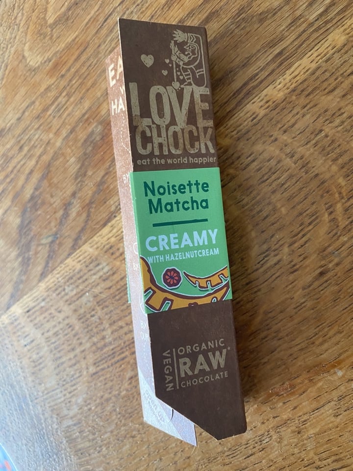 photo of Love Chock Noisette Matcha Creamy shared by @plantbasedizy on  15 Apr 2020 - review