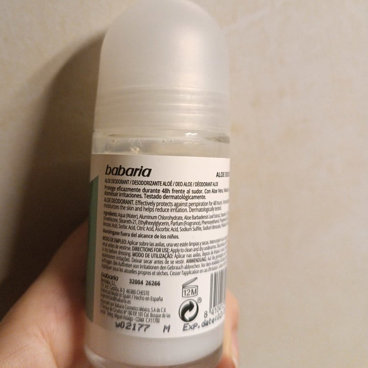 review photo of Babaria Aloe desodorante shared by @kania on 21 Nov 2022 - review