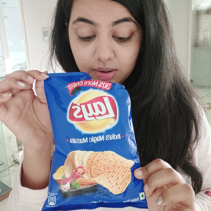 photo of Lay's Potato Chips India’s Magic Masala Flavour shared by @myvegantale on  28 Feb 2021 - review