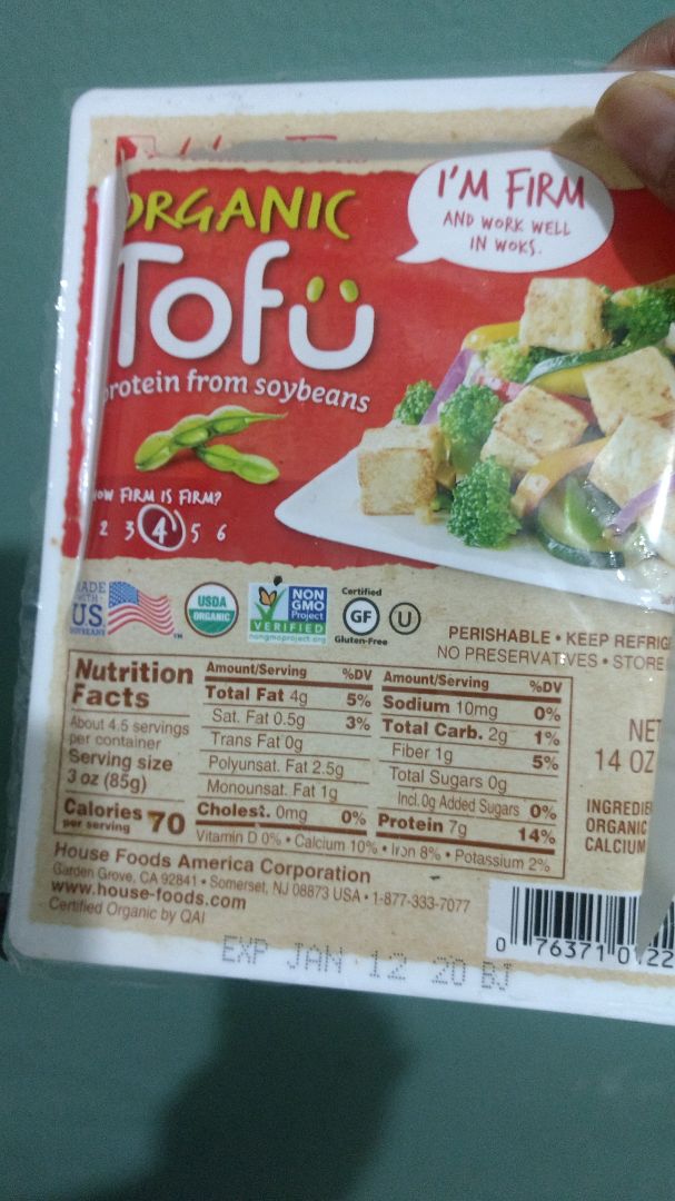 photo of House Foods Organic Firm Tofu shared by @abichuela on  22 Dec 2019 - review