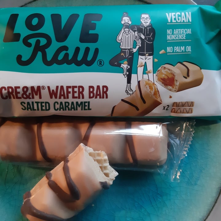 photo of LoveRaw Cre&m Wafer Bar (Salted Caramel) shared by @animalfriendly on  22 Jan 2023 - review