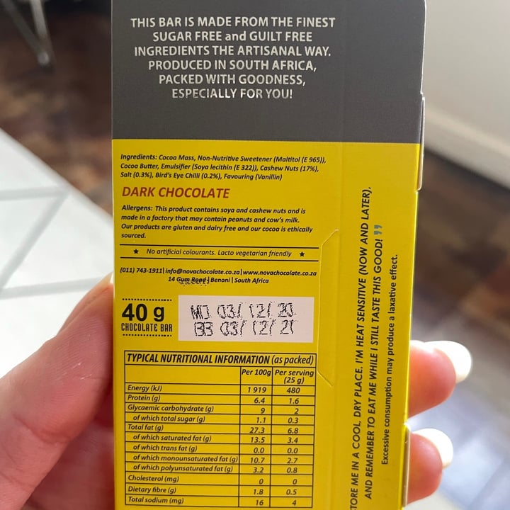 review photo of NOVA Salted Caramel Cashew & Chili shared by @gdemeillon on 26 Jul 2021 - review